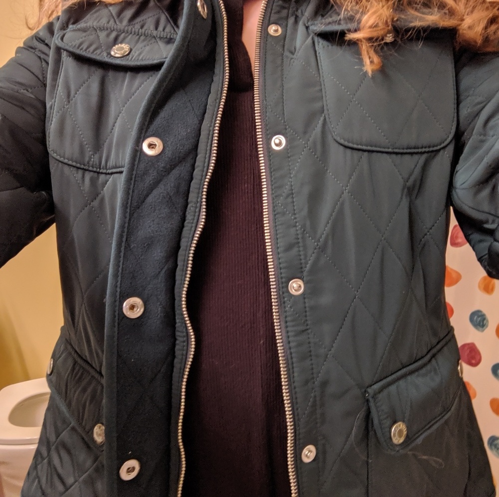 Emerald green bomber jacket
